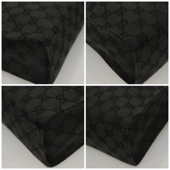 GUCCI GG Canvas Jackie Shoulder Bag Black Silver 001 3355 1781 Auth 133986 - Picture 16 of 16